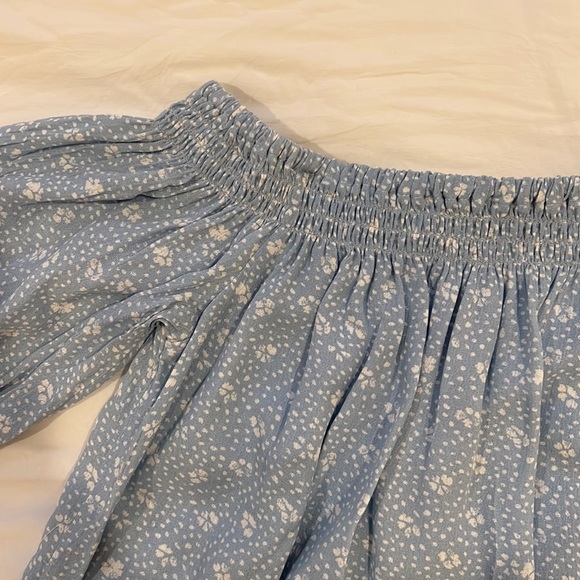 🎉HP🎉 One Clothing Off the Shoulder Blouse - Light Blue - Picture 2 of 6